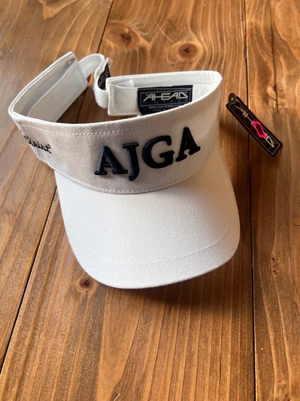Ahead Vintage AJGA Titleist Golf Visor White Adjustable NWT